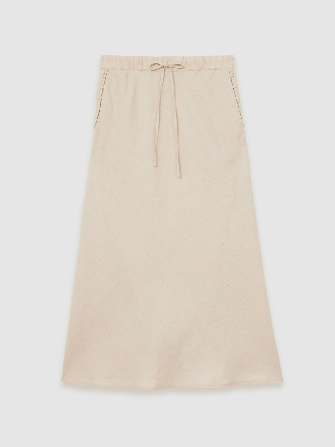 Reiss | Slip Midi Skirt in Neutral