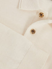 Reiss | 9-13 yrs Merino Wool Long-Sleeve Polo Shirt in Snow