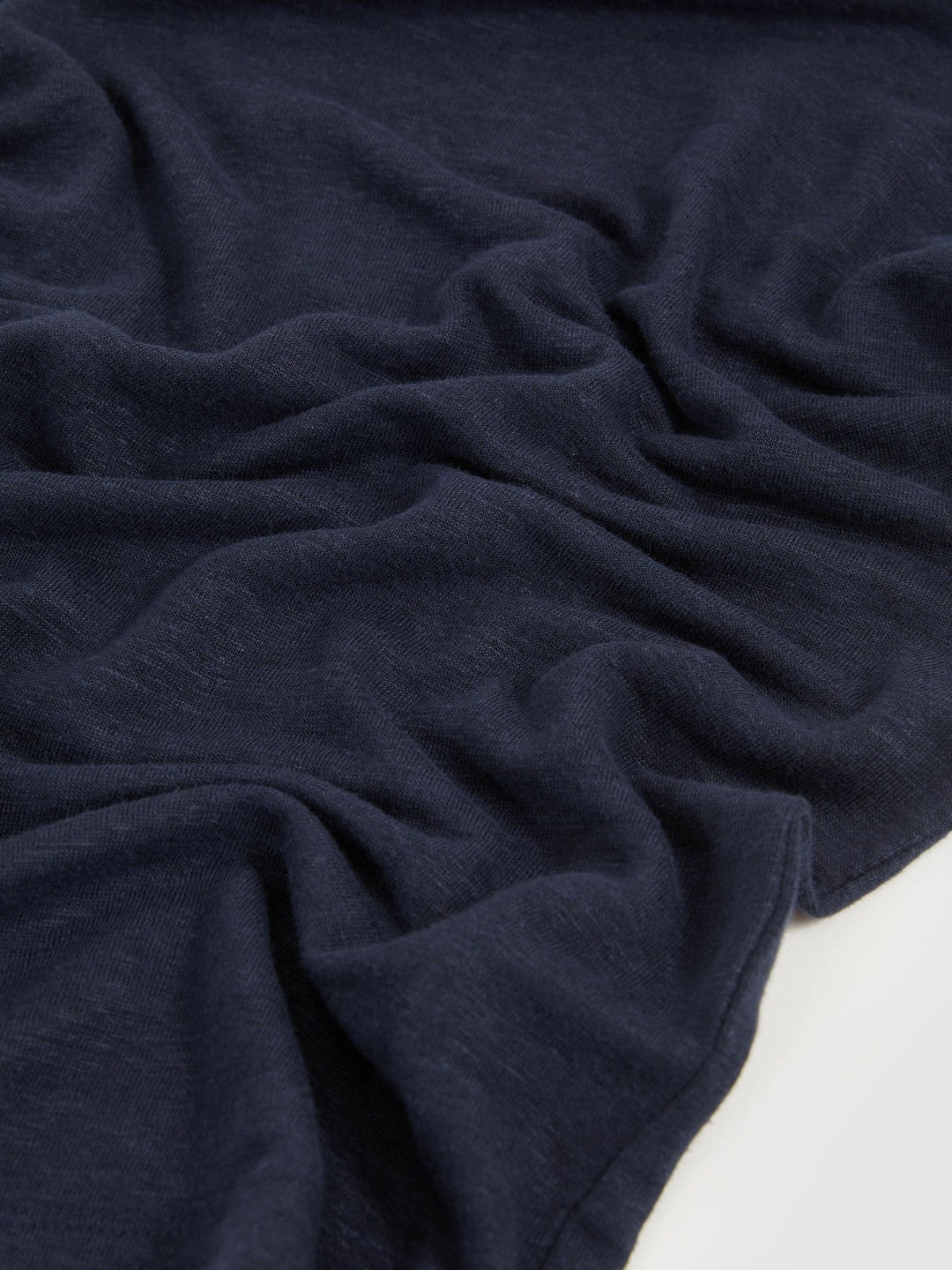 Reiss | Linen Cap-Sleeve T-Shirt in Navy