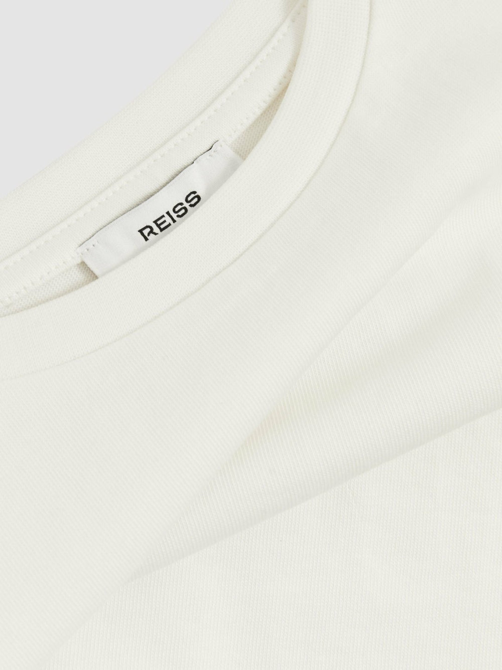Reiss | 9-13 yrs Oversize Cotton Cropped T-Shirt in Ivory