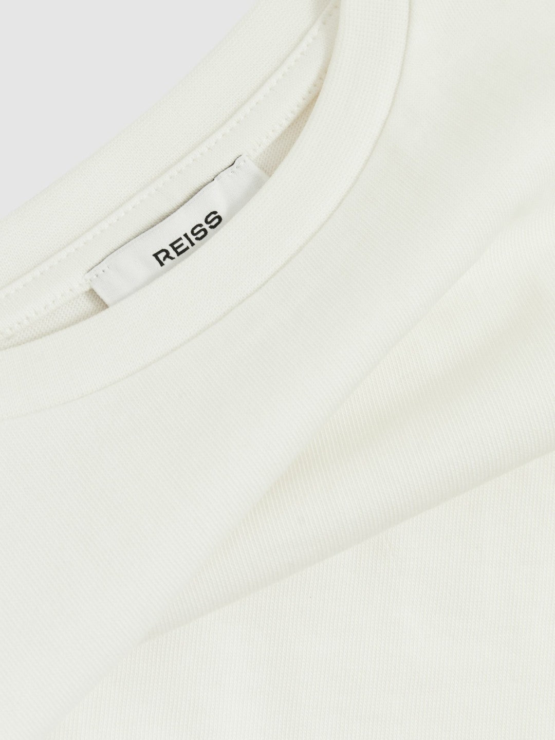 Reiss | 4-9 yrs Oversize Cotton Cropped T-Shirt in Ivory