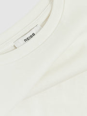 Reiss | 4-9 yrs Oversize Cotton Cropped T-Shirt in Ivory