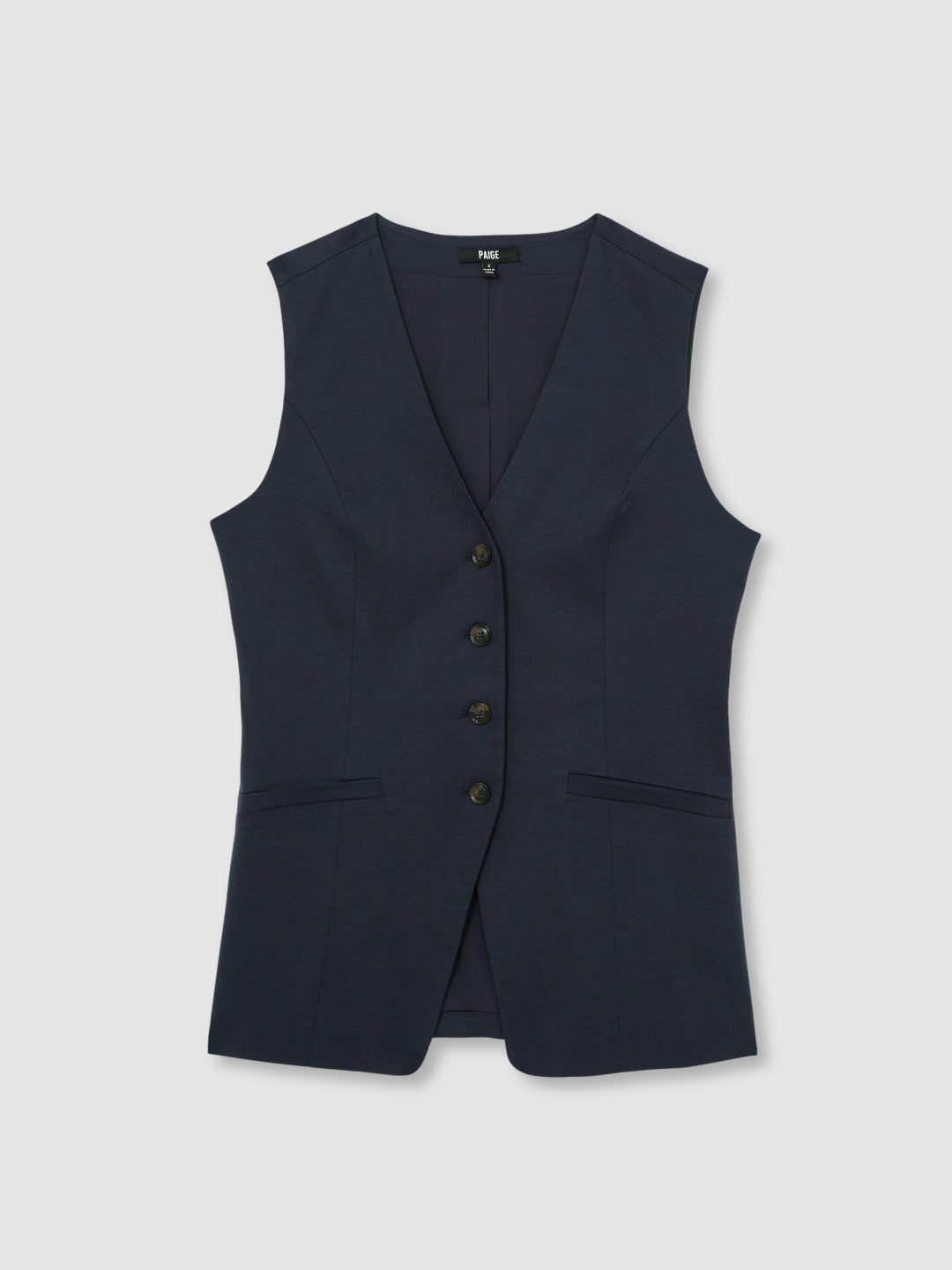 Reiss | Paige Button-Through Vest in Dark Ink Blue