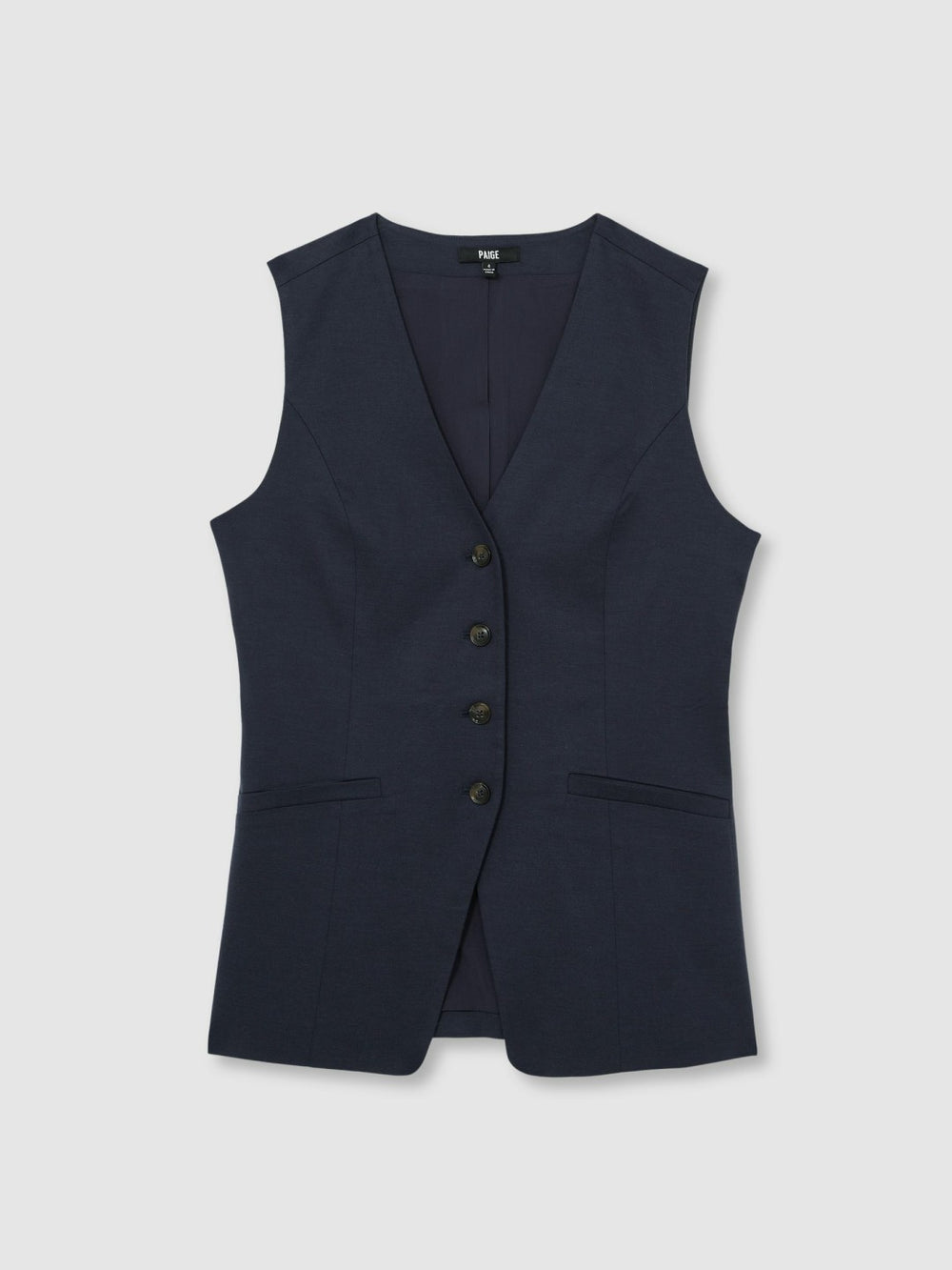 Reiss | Paige Button-Through Vest in Dark Ink Blue