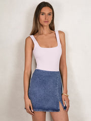 Reiss | Denim Mini Skirt in Indigo Blue