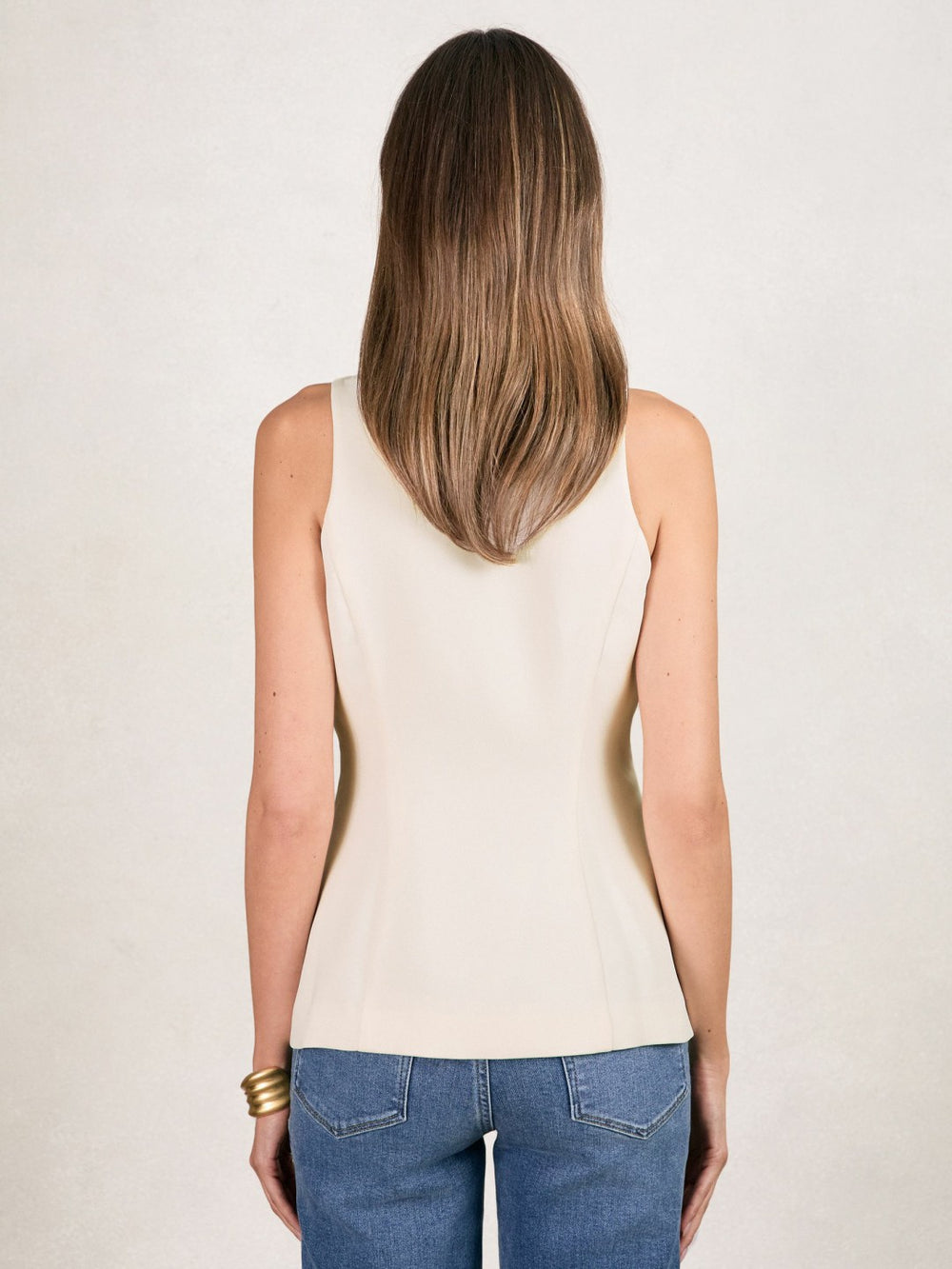 Reiss | Luxe Suiting Vest in Cream