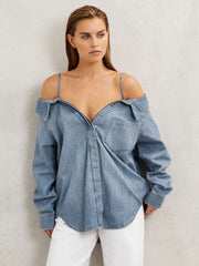Reiss | 100% Cotton Shirt in Indigo Blue