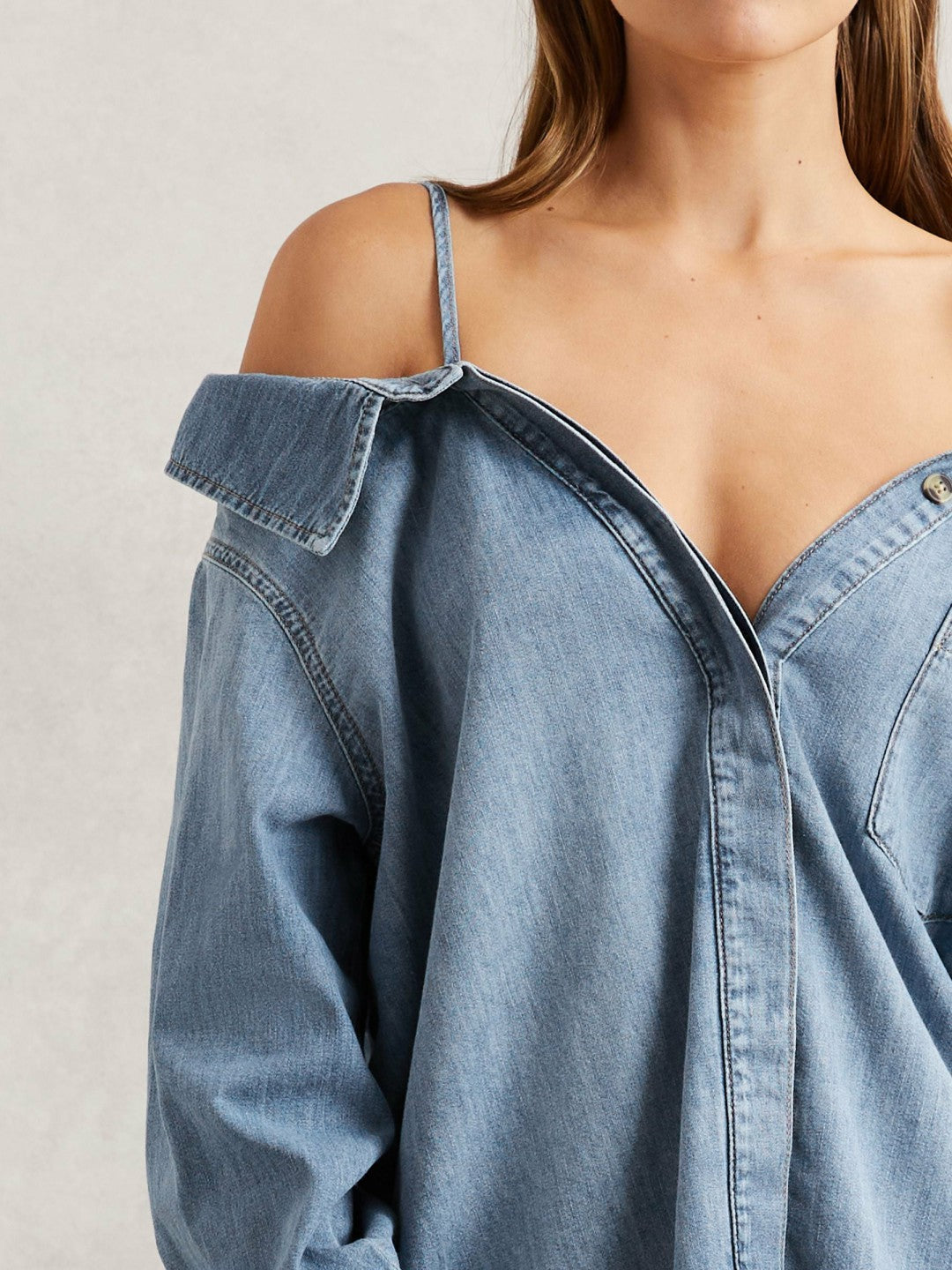 Reiss | 100% Cotton Shirt in Indigo Blue