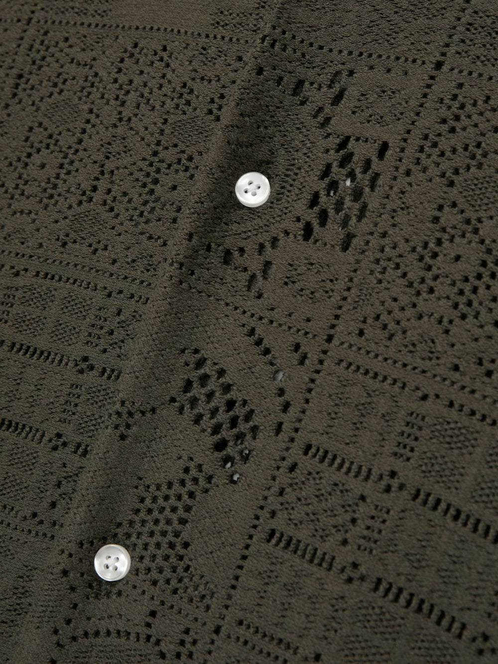 Reiss | Les Deux Blend Lace Shirt in Olive Green