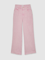 Reiss | Cropped Palazzo Jeans in Rose Pink