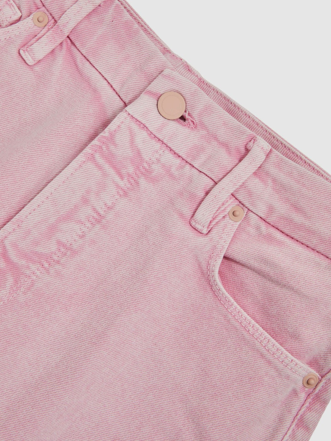 Reiss | Cropped Palazzo Jeans in Rose Pink