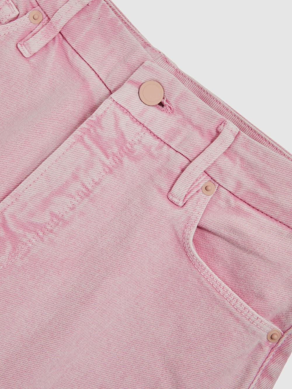 Reiss | Cropped Palazzo Jeans in Rose Pink