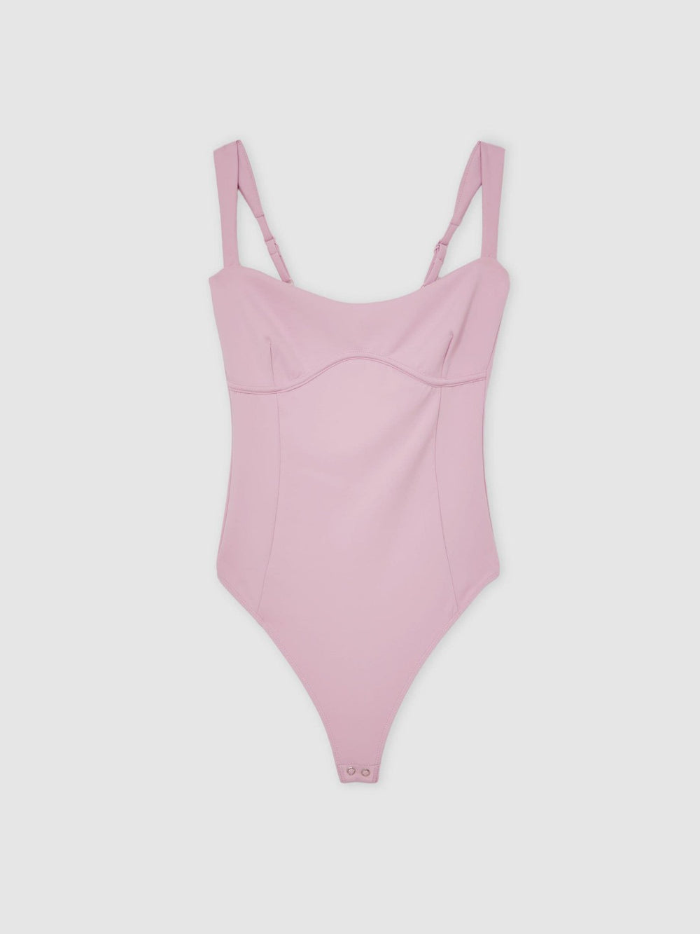 Reiss | Good American Scuba Sweetheart Bodysuit in Light Pink
