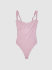 Reiss | Good American Scuba Sweetheart Bodysuit in Light Pink