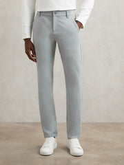 Reiss | Paige Slim-Fit Stretch Trousers in Moon Shadow Blue