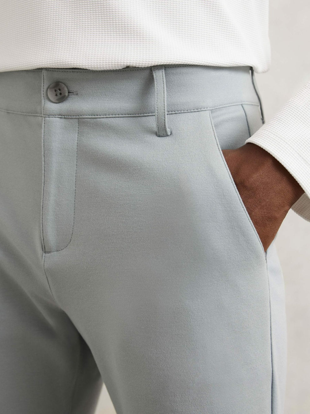 Reiss | Paige Slim-Fit Stretch Trousers in Moon Shadow Blue