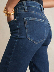 Reiss | Paige High Rise Flared Jeans in Marciella Blue