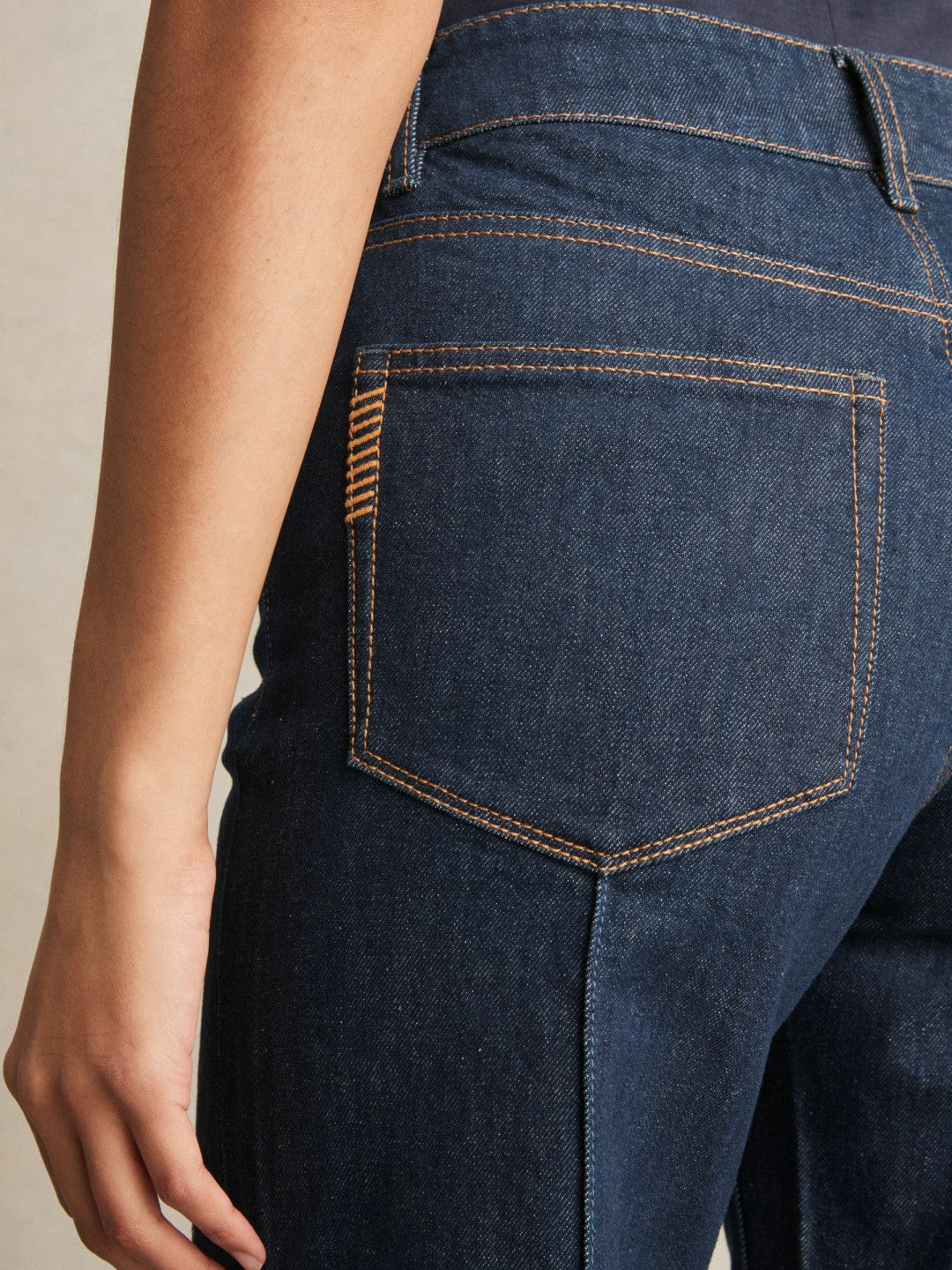 Reiss | Paige Wide Leg Pintuck Jeans in Anais Blue