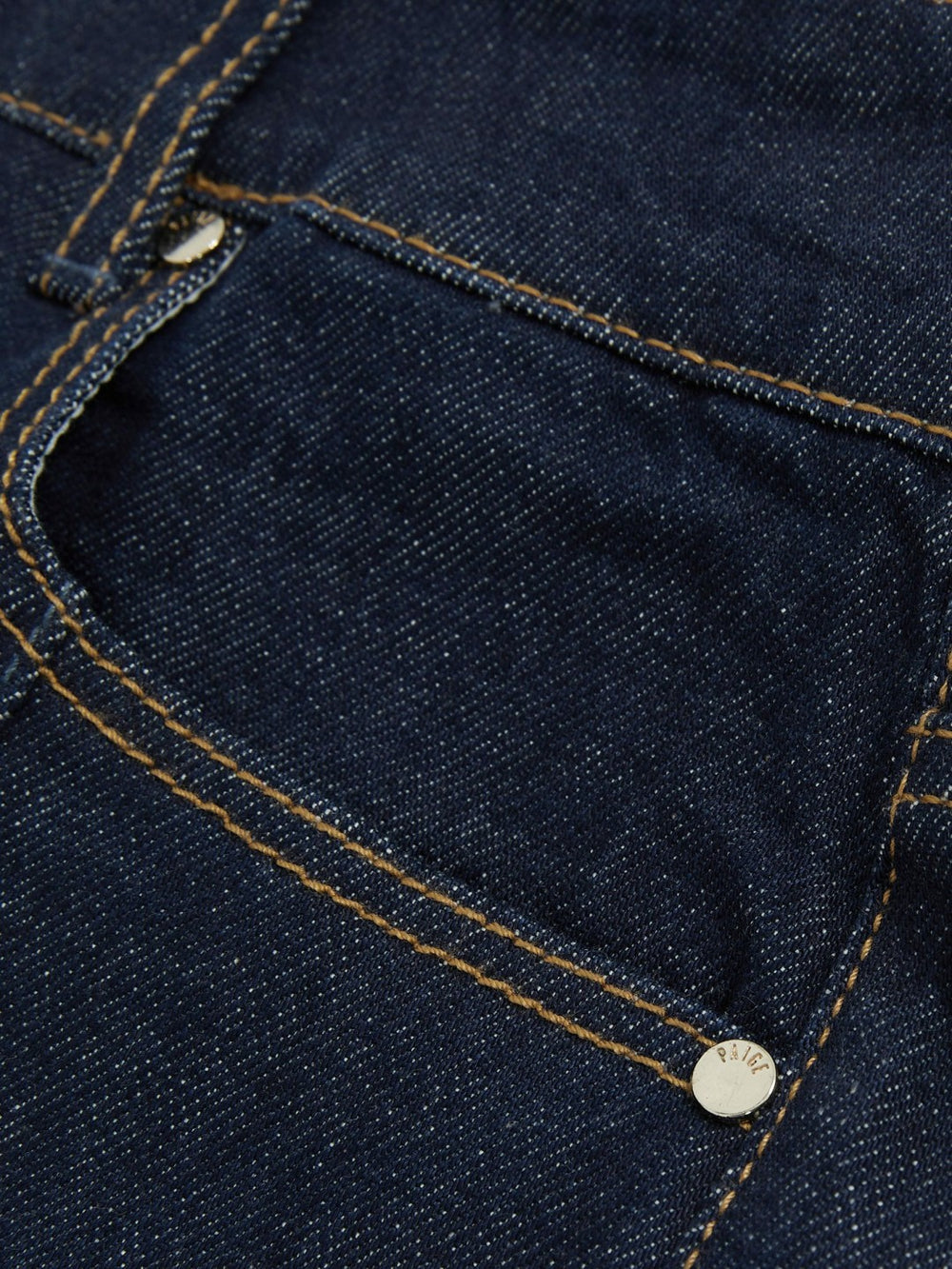 Reiss | Paige Wide Leg Pintuck Jeans in Anais Blue