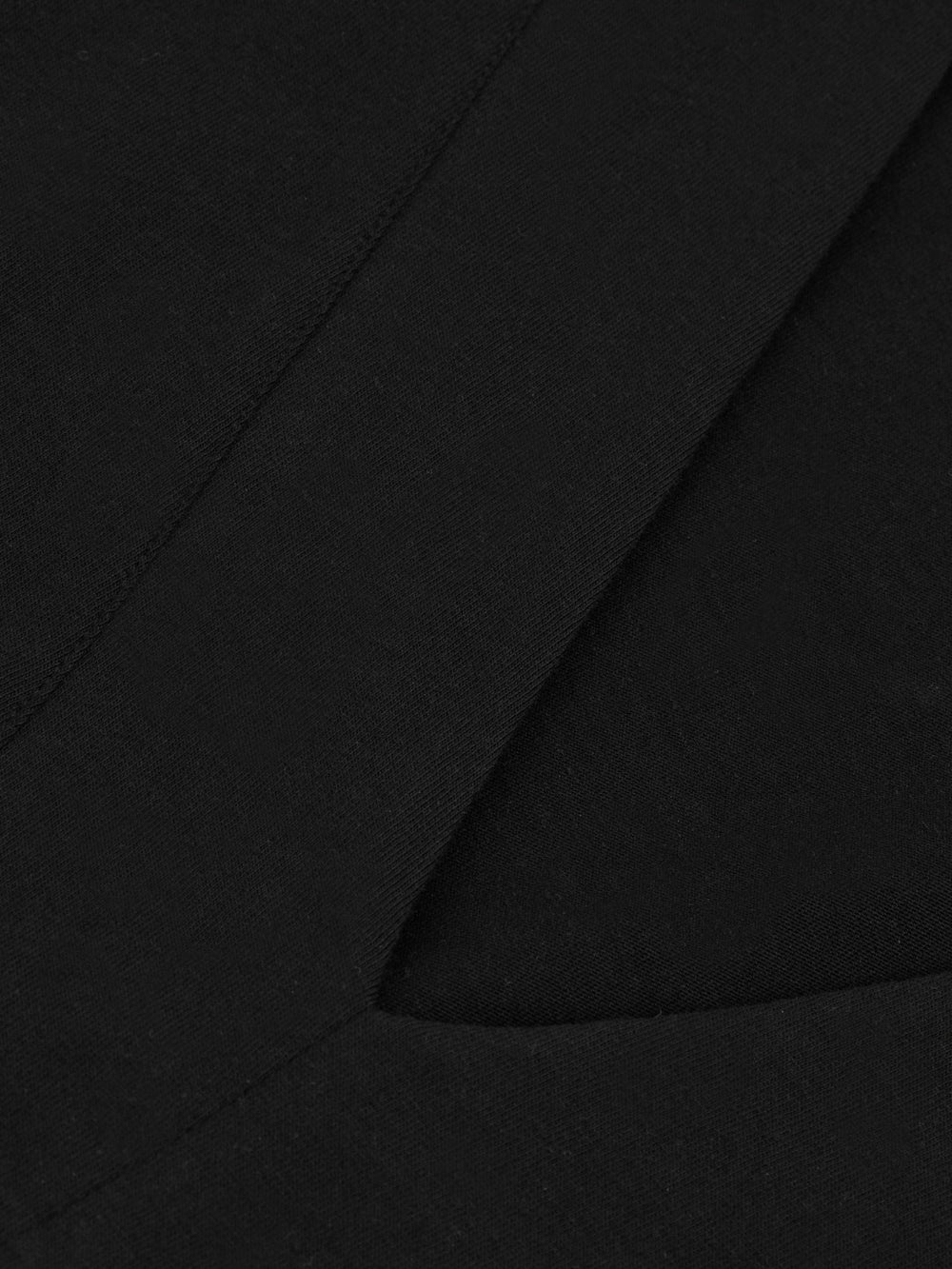 Reiss | Cotton Shoulder-Pad V-Neck Top in Black