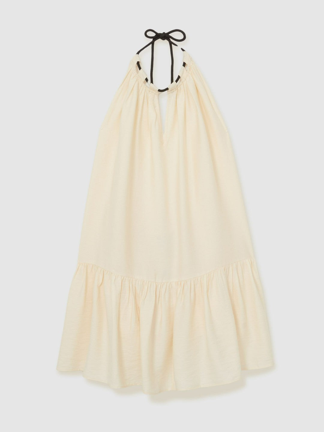 Reiss | Halterneck Beach Cover-Up Swing Dress in Cream