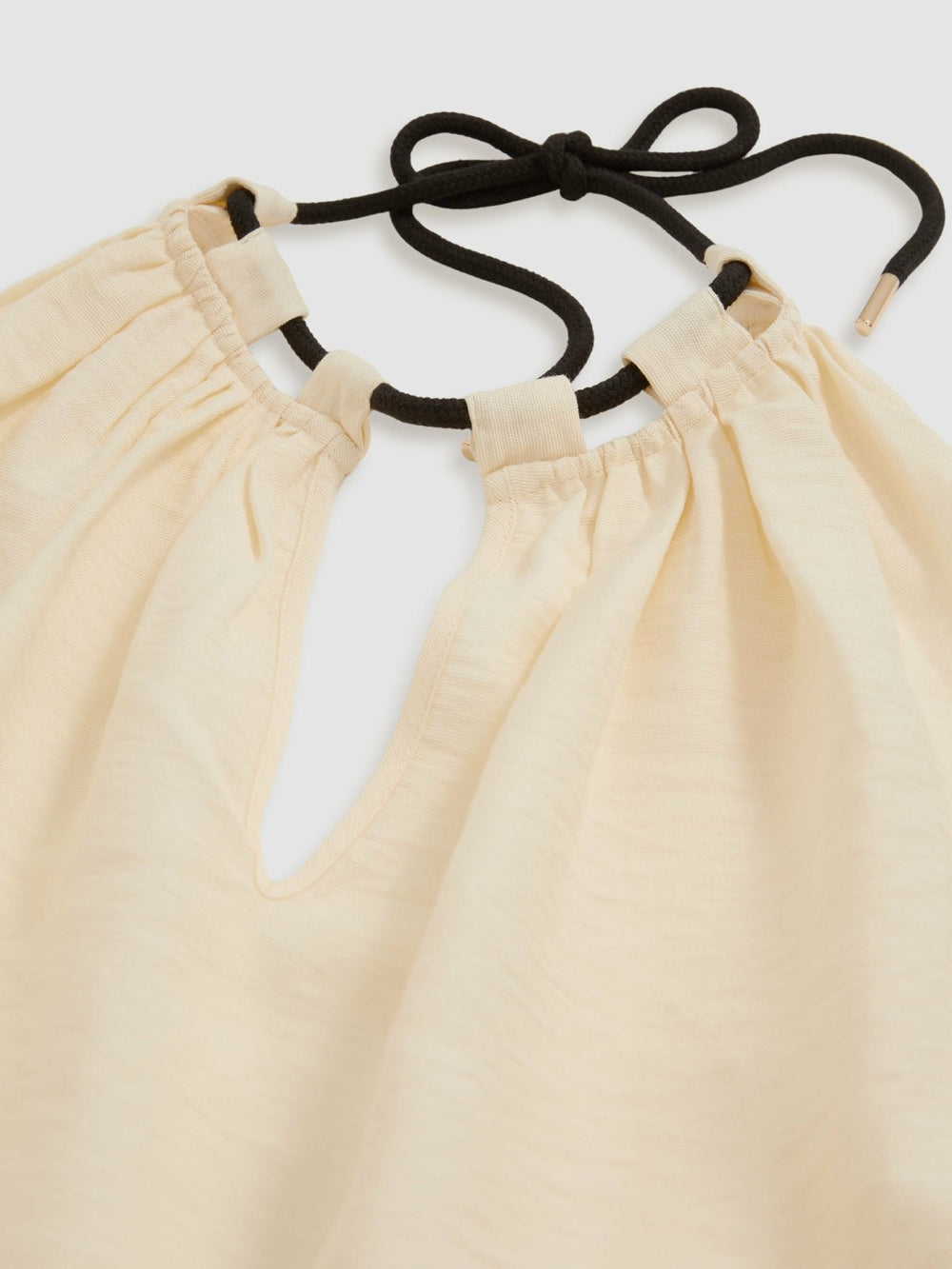 Reiss | Halterneck Beach Cover-Up Swing Dress in Cream
