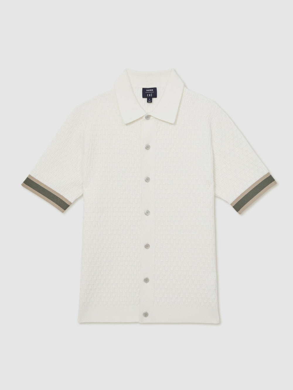 Reiss | | Ché Textured Cuff-Trim Shirt in White