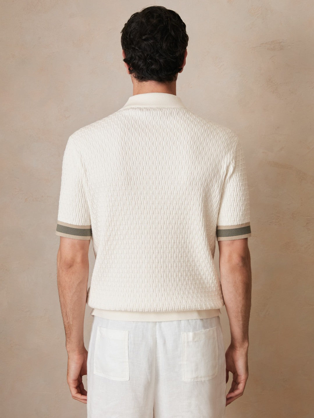 Reiss | | Ché Textured Cuff-Trim Shirt in White
