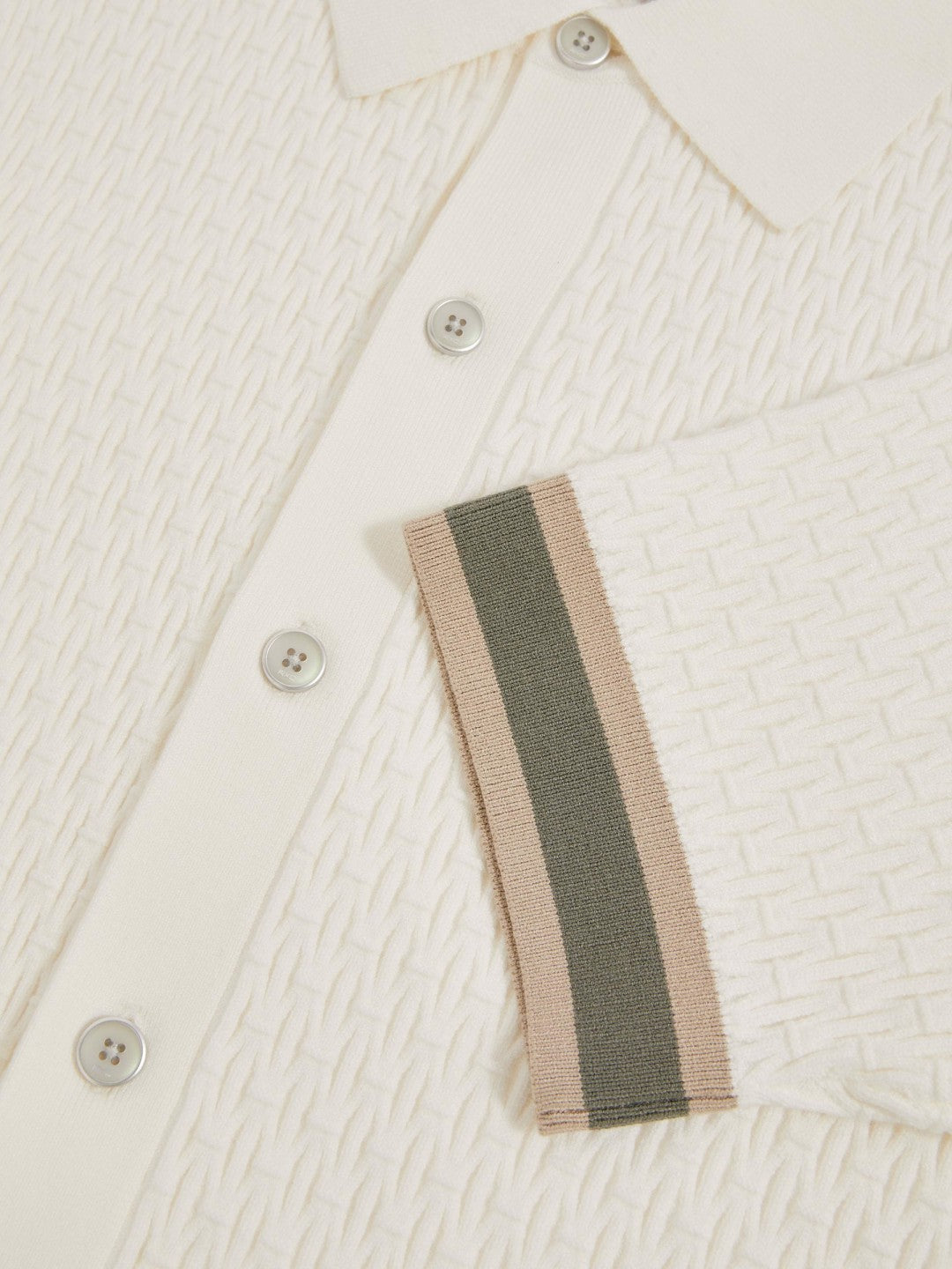 Reiss | | Ché Textured Cuff-Trim Shirt in White