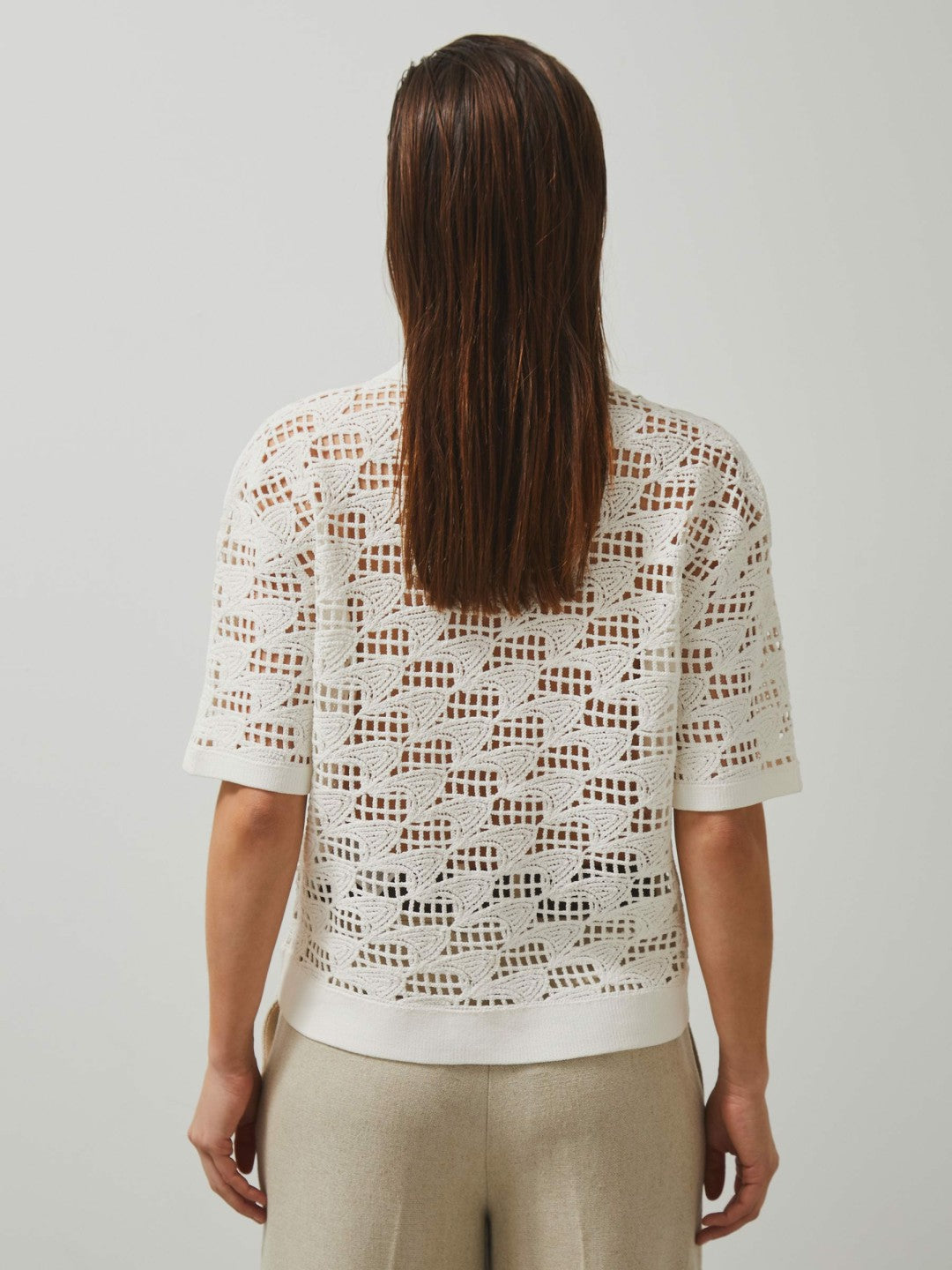 Reiss | McLaren F1 Team Speedmark Crochet Shirt in White