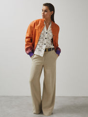 Reiss | McLaren F1 Team Speedmark Crochet Shirt in White