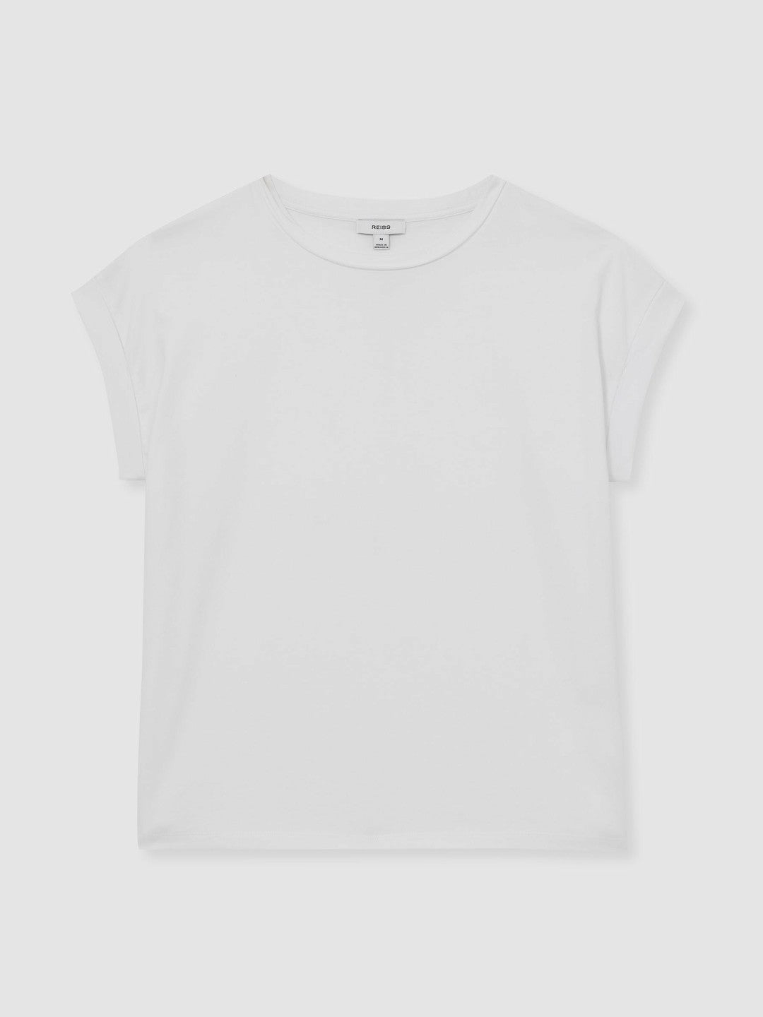 Reiss | Brushed-Cotton Crew-Neck T-Shirt in White