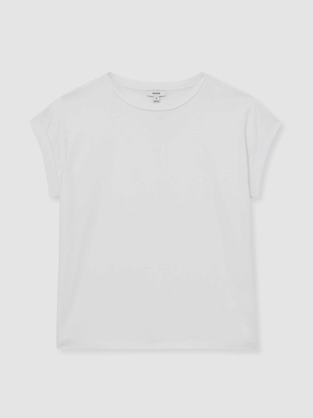 Reiss | Brushed-Cotton Crew-Neck T-Shirt in White