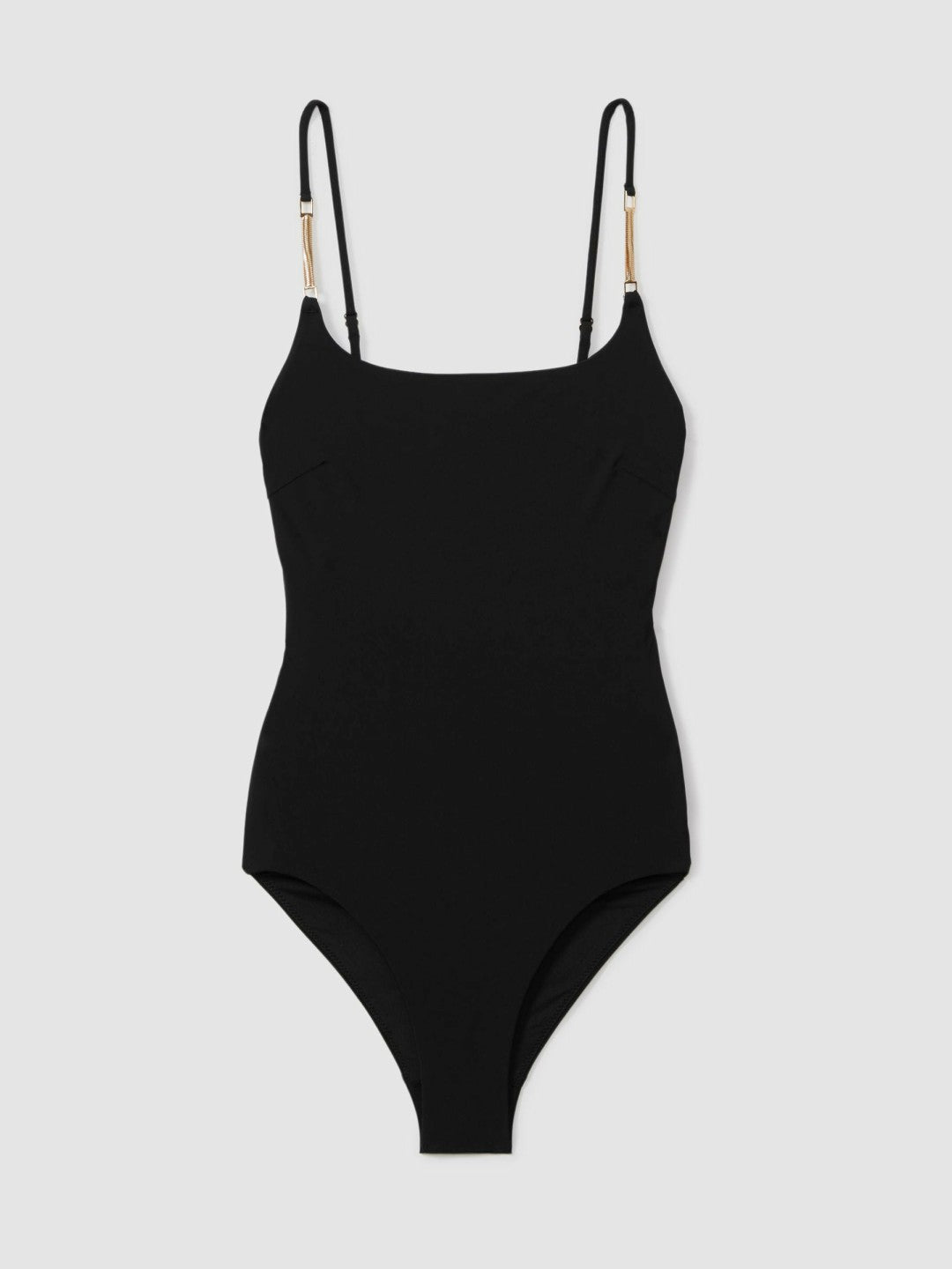 Reiss | Hardware-Strap Cut-Out Swimsuit in Black