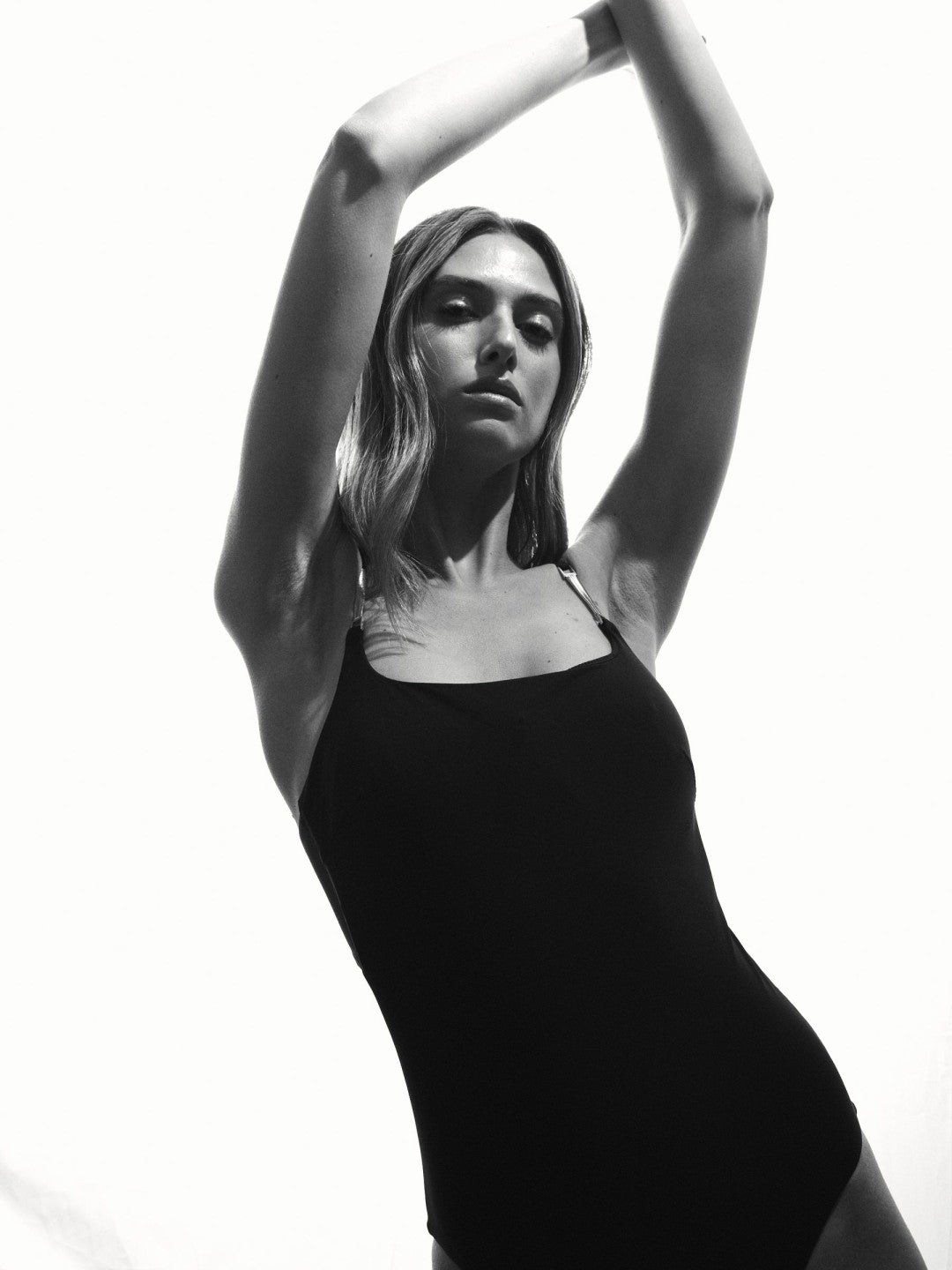 Reiss | Hardware-Strap Cut-Out Swimsuit in Black