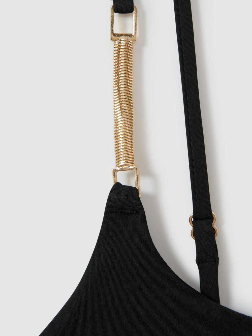 Reiss | Hardware-Strap Cut-Out Swimsuit in Black