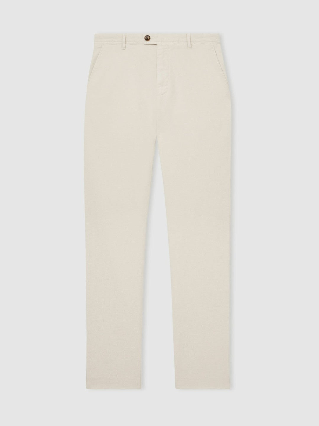 Reiss | Cotton-Piqué Slim-Fit Chinos in Off White