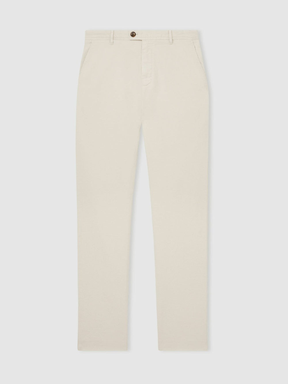 Reiss | Cotton-Piqué Slim-Fit Chinos in Off White
