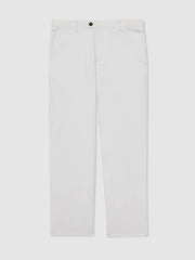 Reiss | Cotton-Linen Relaxed-Fit Trousers in White