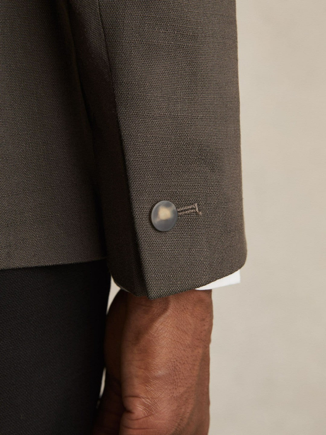 Reiss | Slim Fit Double Breasted Suit Blazer in Dark Green