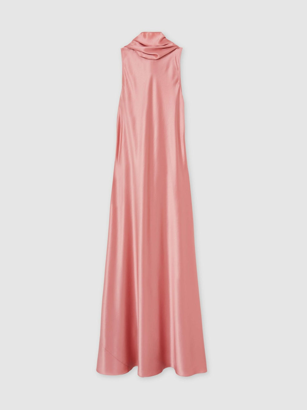 Reiss | Satin Cape Maxi Dress in Pink