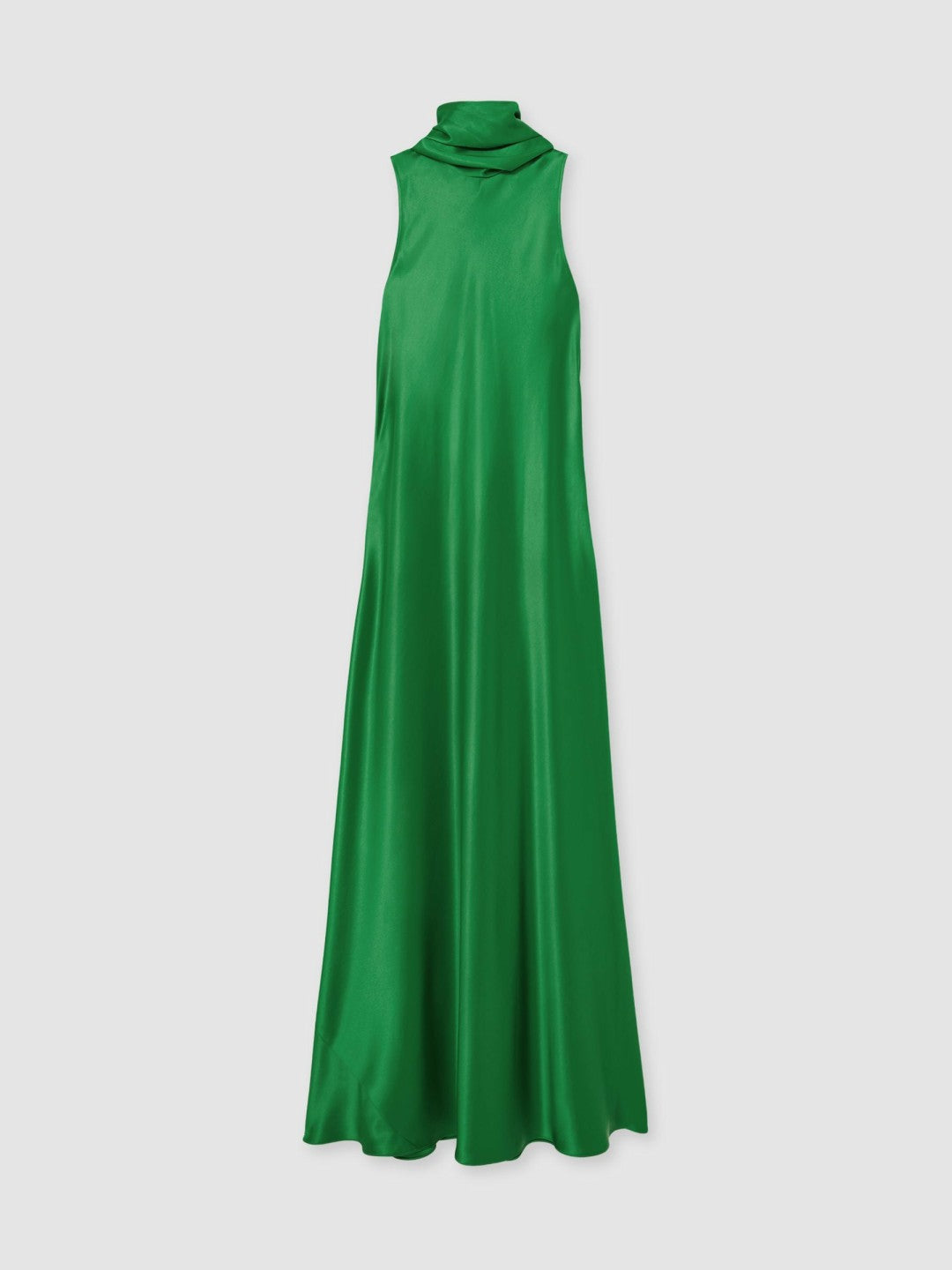 Reiss | Satin Cape Maxi Dress in Green
