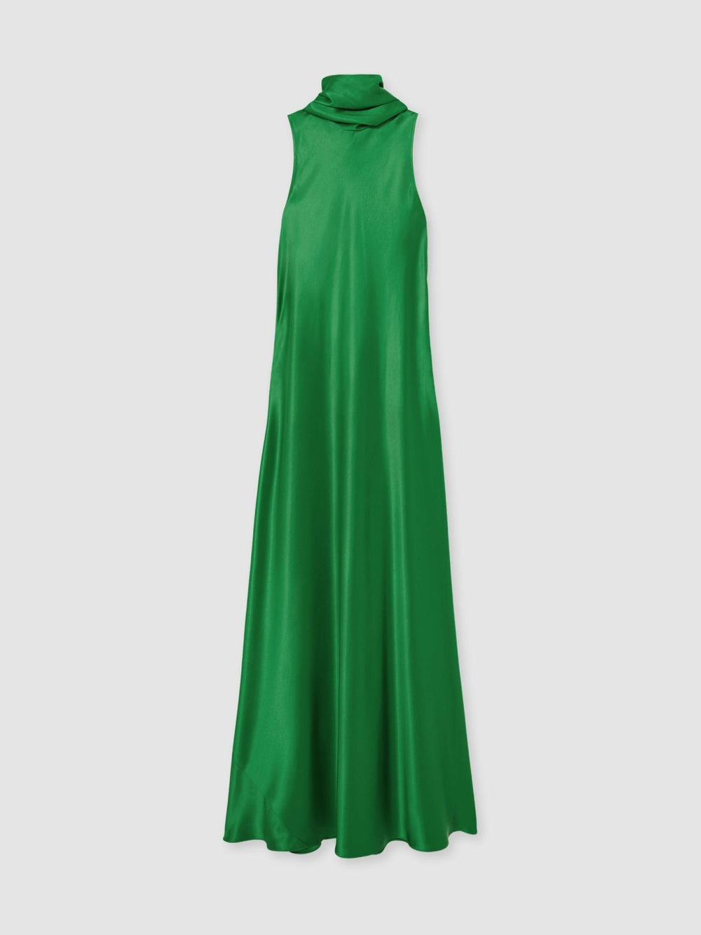 Reiss | Satin Cape Maxi Dress in Green