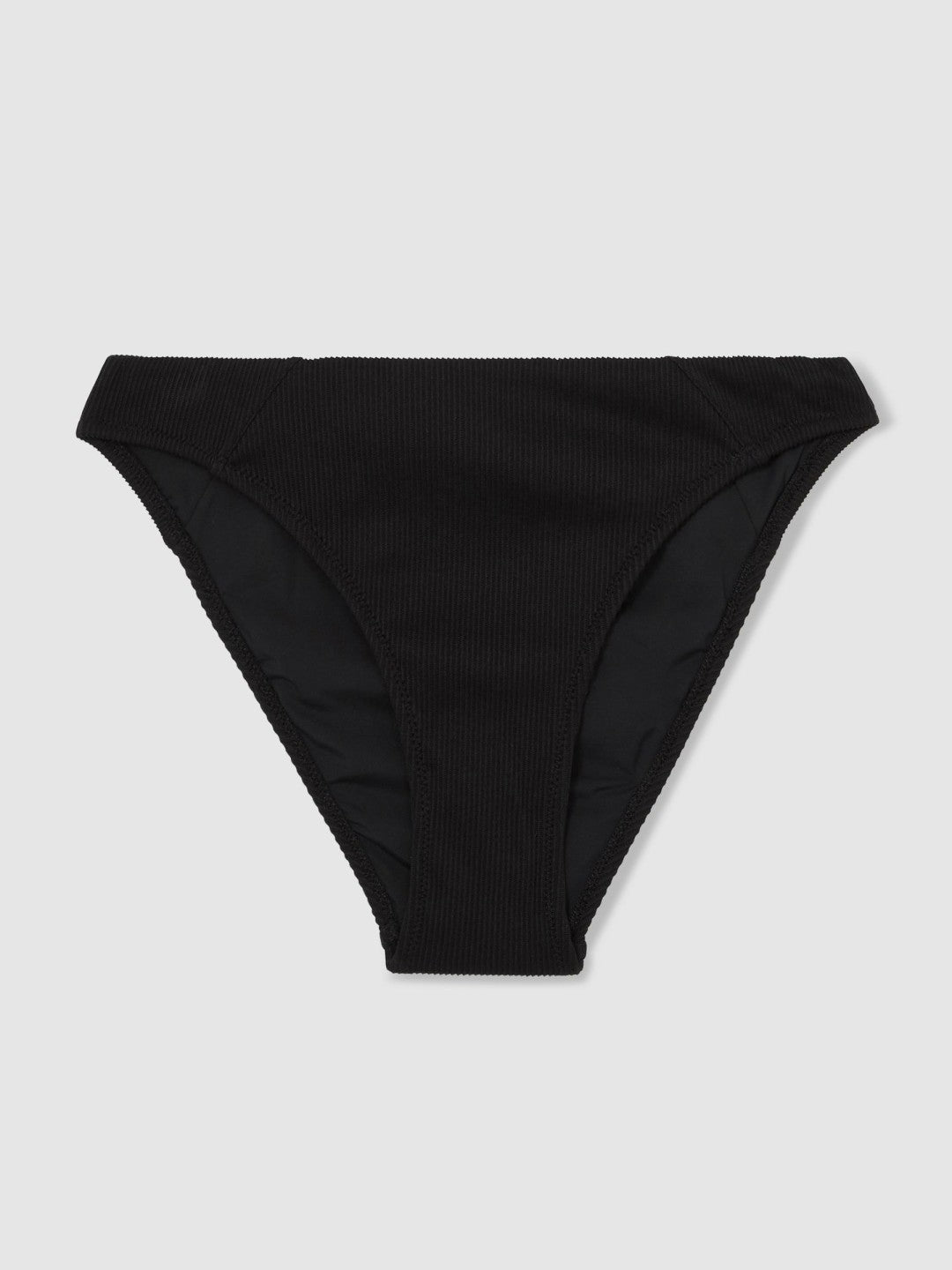 Reiss | Ribbed Bikini Bottoms in Black