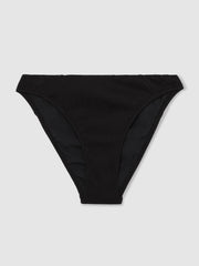 Reiss | Ribbed Bikini Bottoms in Black