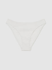 Reiss | Ribbed Bikini Bottoms in White