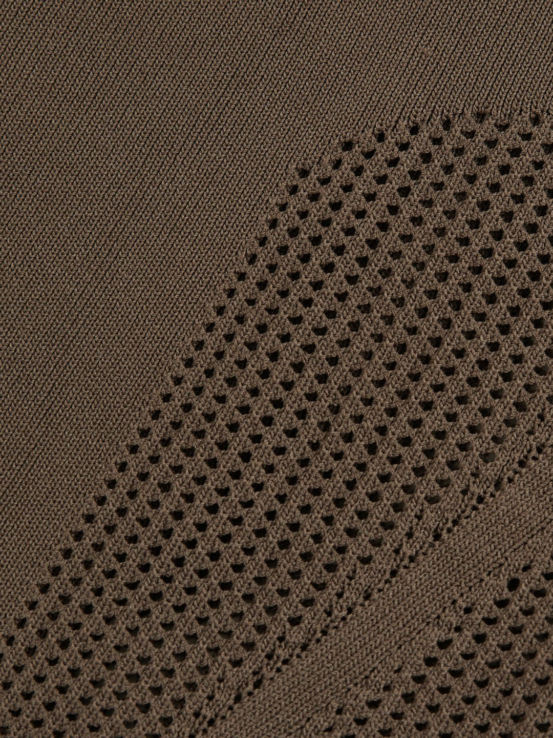 Reiss | Perforated-Knit Cross-Strap Bodysuit in Mink