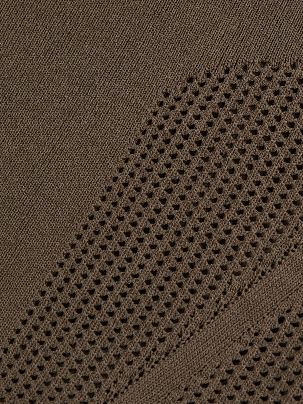 Reiss | Perforated-Knit Cross-Strap Bodysuit in Mink