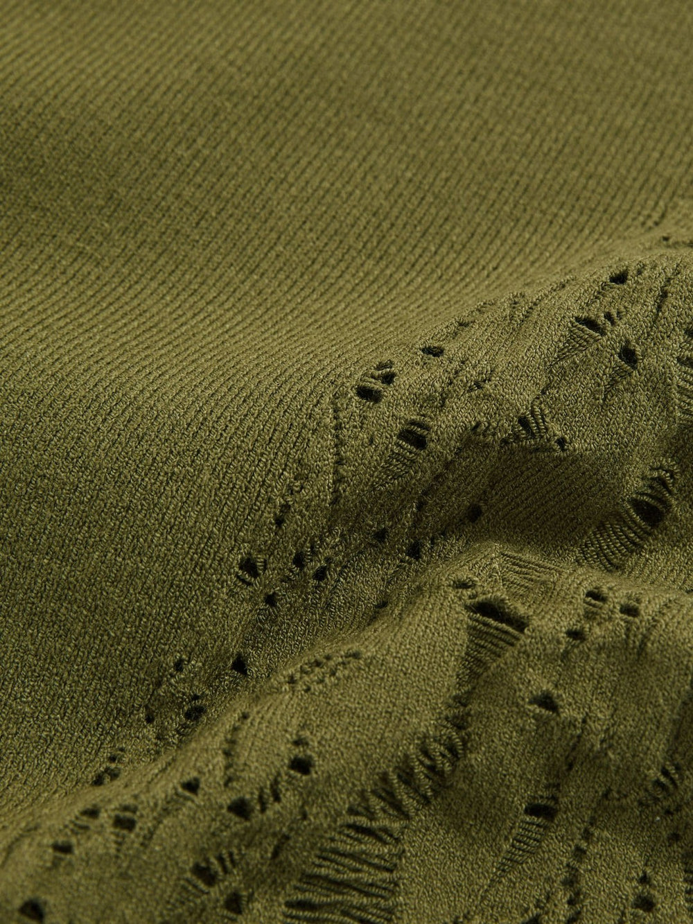 Reiss | Lace-Knit Detail One-Shoulder Bodysuit in Green