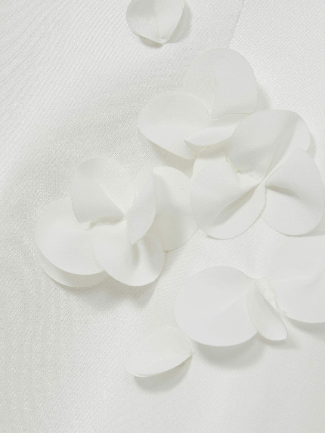 Reiss | Acler Ivory Petal Detail Fitted Midi Dress in Ivory